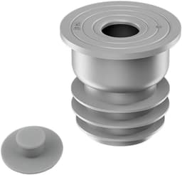 Wasmachinepijp afdichting - Afvoer ring - Lekvrije afvoer - Siliconen materiaal - Kleine maat - Grijs — thumbnail 1
