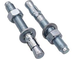 Wigankers - Metalen pluggen boutankers - Beton bevestigen - Verzinkt staal - M16 x 120 mm - Zilverkleurig