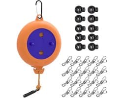 Dailygoody - Draagbare waslijn - Antislip waslijn - 10 meter - Reis en camping - Lichtgewicht en compact - Geschikt voor buiten en binnen - Voor kampe...