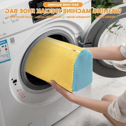Set van 2 waszakken voor schoenen, herbruikbare en stofvrije waszakken voor de wasmachine, ideaal voor sportschoenen en 360° reiniging — thumbnail 3