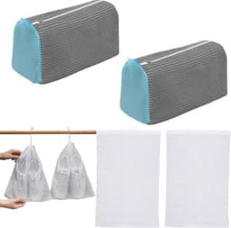 Set van 2 waszakken voor schoenen, herbruikbare en stofvrije waszakken voor de wasmachine, ideaal voor sportschoenen en 360° reiniging — thumbnail 1