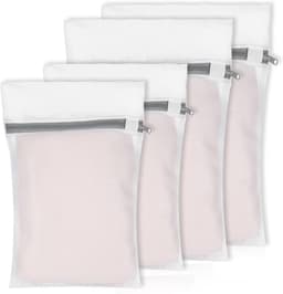 Set van 4 Wasnetten voor Wasmachine, Inclusief 2 Maten, Ideaal voor Blouses, Bh's en Ondergoed, Met Rits en Duurzaam Ontwerp (30 x 40 cm, 20 x 30 cm) — thumbnail 1