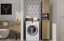 Wasmachinekast met Ruime Planken voor Boven de Wasmachine | Modern Design — thumbnail 3