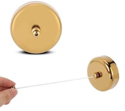 Dailygoods - Dailygoody - Kleren Droogrek - Intrekbare Waslijn - Wandgemonteerd - Roestvrij staal - Ideaal voor thuis en camping - Goud — thumbnail 1