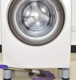 Trillingsdempers Wasmachine - Onderzetters Apparaten - Geluidsarme Werking - Extra Dik Rubber - 7cm Diameter - Grijs — thumbnail 2