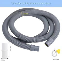Afvoerslang Verlengstuk Voor Wasmachine - 1,5 m - Flexibel - 1 Stuks - Groen — thumbnail 4