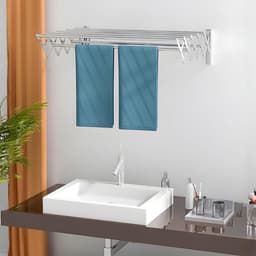 RONN® Wanddroogrek Inklapbaar - Wanddroogrek - Zilver ‎- 10cm x 42cm x 15cm; 0.2 kg — thumbnail 5