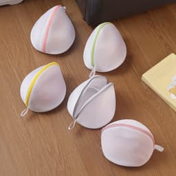 Zes halfronde waszakken Geschikt voor bh's, Geschikt voor het wassen van diverse bh's, ondergoed, sokken en andere kleine kledingstukken. Ze Geschikt voorkomen dat kleding in de knoop raakt, vervormt of slijt, en beschermen deze tegen beschadiging. — thumbnail 1
