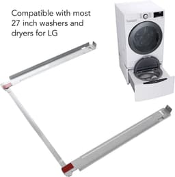 Wasmachine Droger Stapelkit - Apparaat Stabilisator - Ruimte Besparen - Roestvrij Staal - 27 Inch Compatibel — thumbnail 3