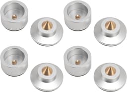Luidspreker Isolatievoeten - Trillingsdempers - Audio Stabilisatie - Aluminiumlegering met siliconen - 4 Stuks - Zilver — thumbnail 1