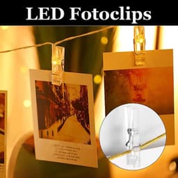 Hangende clips 50 stuks - Transparante wasknijpers en mini-klemmen voor fotos en lichtsnoeren — thumbnail 2