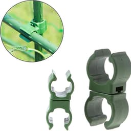 50 plantensteun clips - Kruisvormige clips - Universele plastic klimpaal clips - Geschikt voor tuinen, boomgaarden en tomatenrekken - 16mm — thumbnail 4