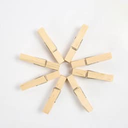 Set van 10 Houten Waslijnspinnen - Sterke en Duurzame Knijpers voor Kleding en Knutselen — thumbnail 3