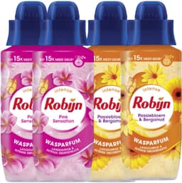 Robijn Intense Wasparfum 300 ml – 4 Stuks Voordeelverpakking – Pink Sensation & Passiebloem & Bergamot – Langdurige Geur — thumbnail 1