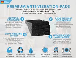 Wasvoorkeursmatten XXL Onderleggers voor Wasmachines – Rubberen Trillingsdempers voor Meubels en Kasten – Set van 4-15 mm — thumbnail 5