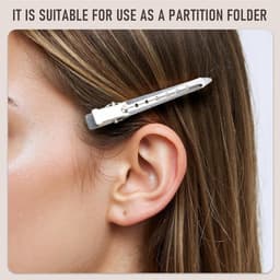 60 Stuks Zilveren Krokodillenclips voor Haarstyling - Professionele Eendenbek Spelden — thumbnail 5