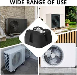 Airco Onderleggers - Trillingsdempende Matten - Buitenunit Ondersteuning - 500kg Draagvermogen - 15x12x15 cm - Zwart — thumbnail 5