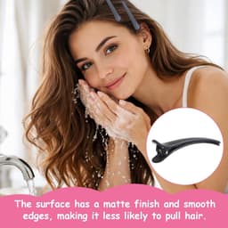 Haarclips Set - Verdelingsklemmen Kappers - Haar Styling Knippen - Duurzaam Groot Bijten - 20 Stuks - Zwart — thumbnail 2
