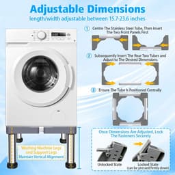 Verstelbaar Onderstel voor Wasmachine en Apparaten (40-60 cm) — thumbnail 3