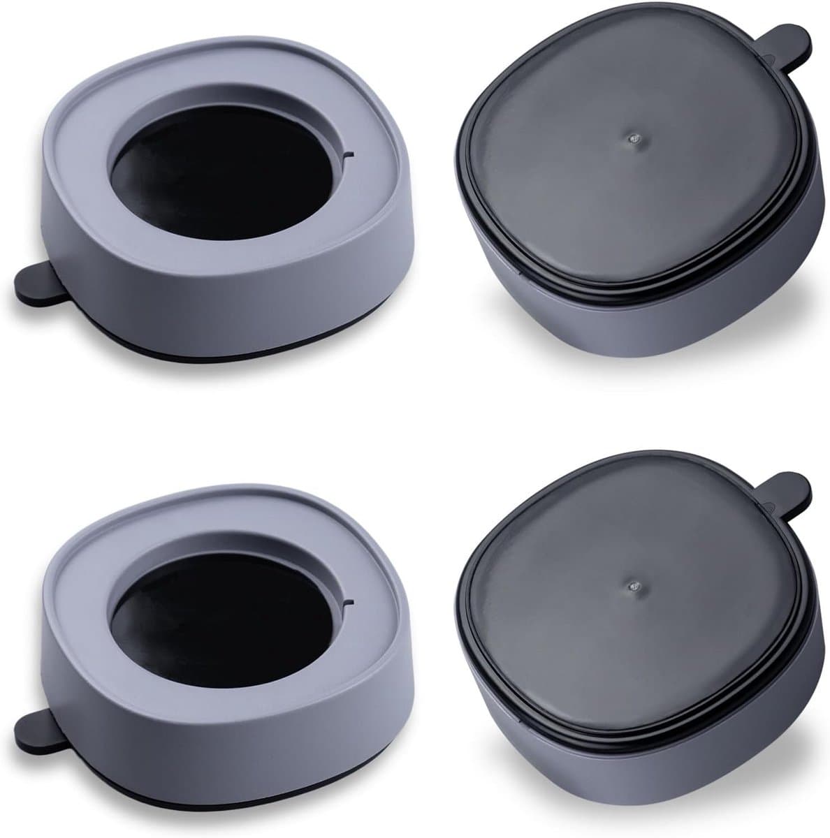 4 stuks - Wasmachine trillingsdemper-Trillingsmat- Antislipmat-Antislip rubber-Voetjes Droge-Anti Vibratie-grijs — afbeelding 1