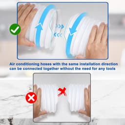 Uittrekbare afvoerslang voor draagbare airconditioning - 2m PP - diameter 15cm — thumbnail 5