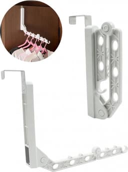 Inklapbaar Droogrek - Uitklapbaar Kledingrek Wand - Wandkapstok - 5 Gaten - Wasrek Inklapbaar - Kast Organizer - Droogrek - Opvouwbaar Staand Kleding Wasdroogrek — thumbnail 1