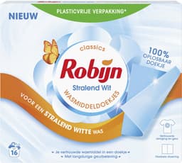 4 x Robijn Classics - Stralend Wit - Wasmiddeldoekjes - 16 Wasstrips - Wasmiddel - Wasstrips - Wasverzachter - Wasdoekjes - Stralend Wit — thumbnail 2
