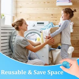 SnelShoppen - Tierhaarentferner Wasmachine, Lint Ball voor Wasmachine, 12 Stuks 3.5 cm Blauw, Hoge Efficiëntie Tegen Dierlijke Haren en Pluis, Vermind — thumbnail 3