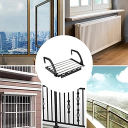 EXCITAT Droogrek geschikt voor kleding - balkon droogrek - radiator droger - opvouwbaar hangdroogrek - Geschikt voor kleding en sokken — thumbnail 4