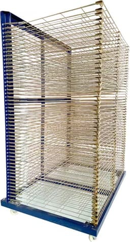 Mobiel Droogrek 50 bladen van 65x100cm - voor atelier, school en kunstenaarsinstelling — thumbnail 1