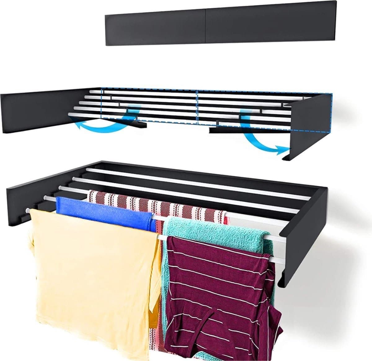 Wanddroogrek inklapbaar - wand droogrek - wanddroogrek ophangbaar — afbeelding 1