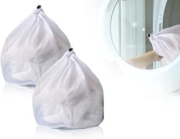Wasmachinewasbare wasnetten 30 x 40 cm, herbruikbaar, dicht gaas, met trekkoordsluiting voor delicate kleding — thumbnail 1