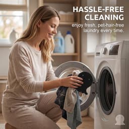 Haarvanger voor wasmachine, 5 stuks, opvangbak voor wasmachine in octopusvorm, dierenhaarverwijderaar voor hond en kat, herbruikbare haarballen voor wasgoed en kleding, 11 x 10 cm, zwart — thumbnail 5