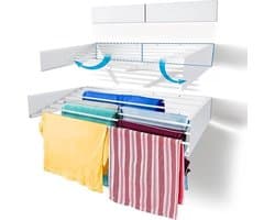 Hangend Wasrek voor Trapgat - Wasrek - Droogrek - Opvouwbaar Droogrek voor Trapgat - Wanddroogrek
