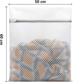 Mesh Waszakken voor Delicaten - Honingraat - 50 x 60 cm - Duurzaam Materiaal - Voor Lingerie en Delicate Kleding — thumbnail 5