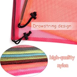 Waszakken 10 Stuks - Kleurige Nylon Mesh Tassen - Trekkoord Sluiting - Ideaal voor Opbergen en Reizen - ShopVlot — thumbnail 5