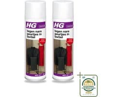 2 x HG - Tegen Nare Geurtjes In Textiel - Natuurlijk Zuiveringsproces - Veilig Voor Alle Textiel - 400 ml - Wasstrips - Geurverwijdering Textiel - Stankmoleculen Oplossen - Textiel Reinigen - Geur In Kleding - Geur In Gordijnen