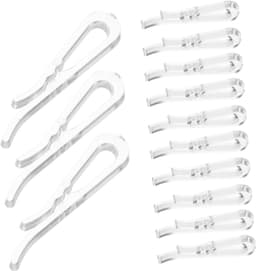 200 Stuks Transparante Plastic Shirt Clips Slip Kleding Klemmen Organisatie van Shirts Jurken Duurzame U Vormige Kledingclips Thuis — thumbnail 1
