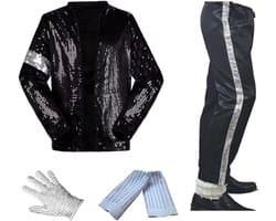 Volwassenen Kinderen Jassen+Broek+Sokken+Handschoen Set 4pcs Kostuum Jongens Meisjes Halloween Kerstdansen Cosplay Parties Retro Pailletten Kostuums Jas Kleding
