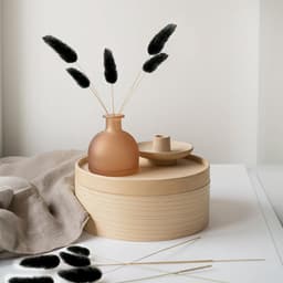 Gedroogde Konijnenstaartbloemen, Pampasgras Boho Boeket, Droogbloemen voor Vaas, Huis-, Slaapkamer- en Woonkamerdecoratie (Zwart) — thumbnail 3