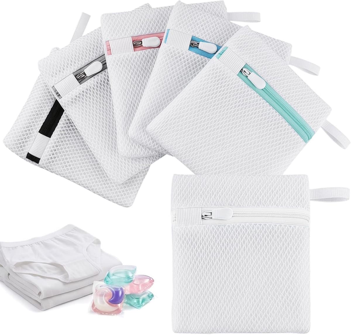 Waszak Set van 6 - Mini Wasmachine Netzak voor Delicaat Textiel — afbeelding 1