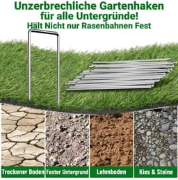 RVS Grondpinnen 150mm voor Tuinbedekking en Afdekzeil — thumbnail 2