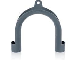 Slanghouder U-vormig - Afvoerslangbeugel - Wasmachine Afvoer - Veelzijdige Compatibiliteit - 1.25 Inch Buitendiameter - Grijs