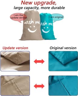 Grote Reistas voor Wasgoed, Trekkoord Waszak voor Gezinnen, Duurzaam Nylon met Smiley Patroon, Ideaal voor Reizen en Universiteit, 120L Capaciteit — thumbnail 2
