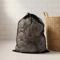 6 Pack Mesh Waszakken met Trekkoord, 60x50cm & 90x70cm Zwarte Sterke Polyester Waszakken voor Kleding, Ondergoed en Sokken — thumbnail 4