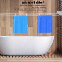 Verstelbare Waslijn voor Binnen en Buiten - Telescopische Drooglijn met Vijf Touwen voor Efficiënt Kleding Drogen — thumbnail 5