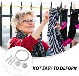 Roestvrijstalen Waslijn - Drooglijn RVS - Kleding Drogen - Windbestendig Dubbel Kabel - 5 meter - Diverse kleuren — thumbnail 5