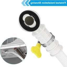 2m Air Conditioner Afvoerslang Kit, Universele Afvoerconnector met Klem voor Mini Split en Raam AC, Wit, Geschikt voor Vaatwasser en Kraan — thumbnail 3