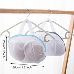 Beha-beschermhoezen 4 stuks - Wasnet voor wasmachine - Beha-houder - Ondergoedbescherming - Netstof voor kleding - Verborgen ritssluiting — thumbnail 2
