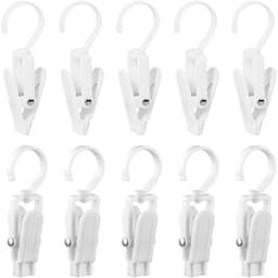 Dailygoods - Antislip Hanger Clips - 10 Stuks Draaibare Wasknijpers voor Kleding en Handdoeken — thumbnail 1